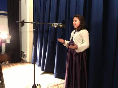 Year Two Hadaf Pupil declaiming